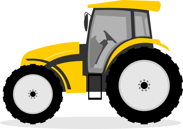 Cartoon Tractor PNG - Yellow and Black Tractor – FREE download