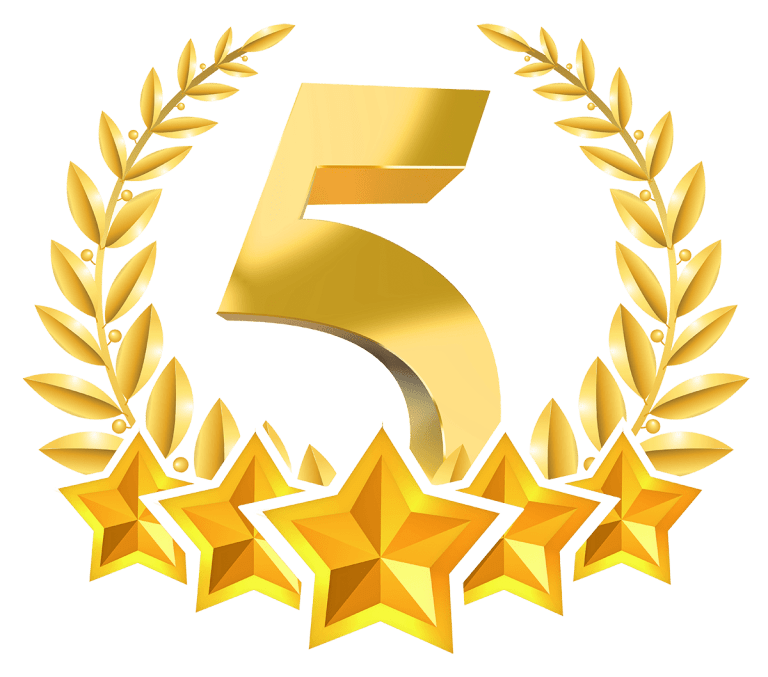 5 Gold Stars PNG – Free Download