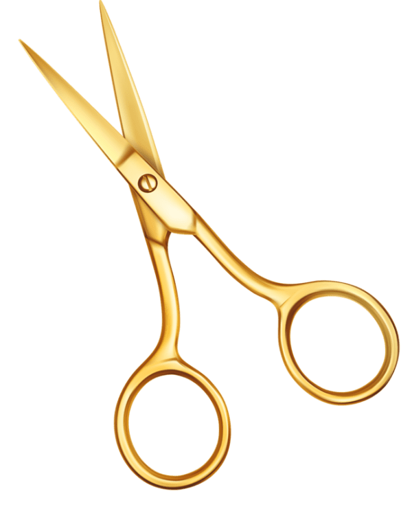 PNG قیچی طلایی Golden Scissors PNG دانلود رایگان