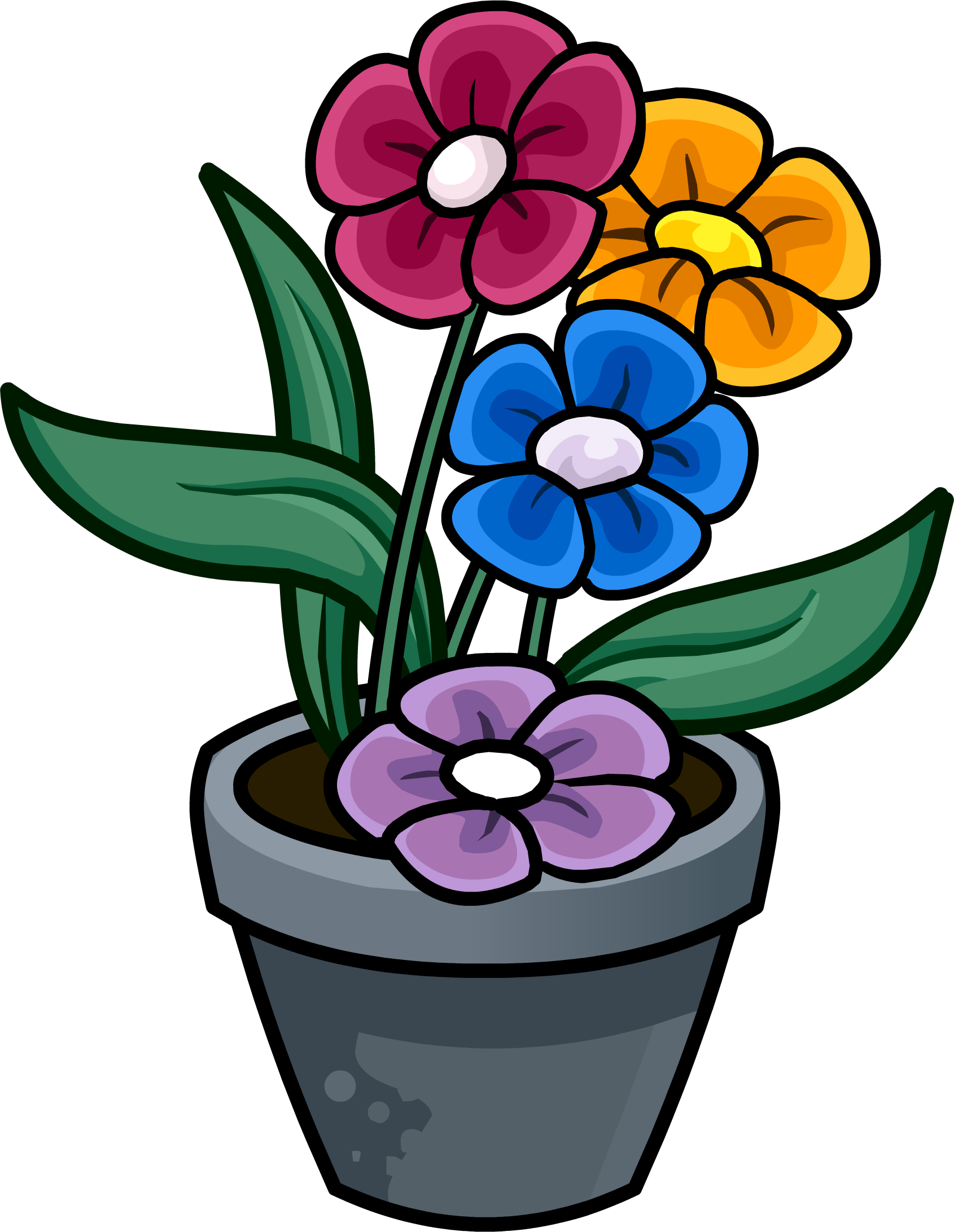 PNG گلدان کارتونی - Cartoon Flower Pot PNG - دانلود رایگان