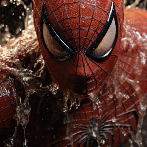 عکس مرد عنکبوتی تو آب